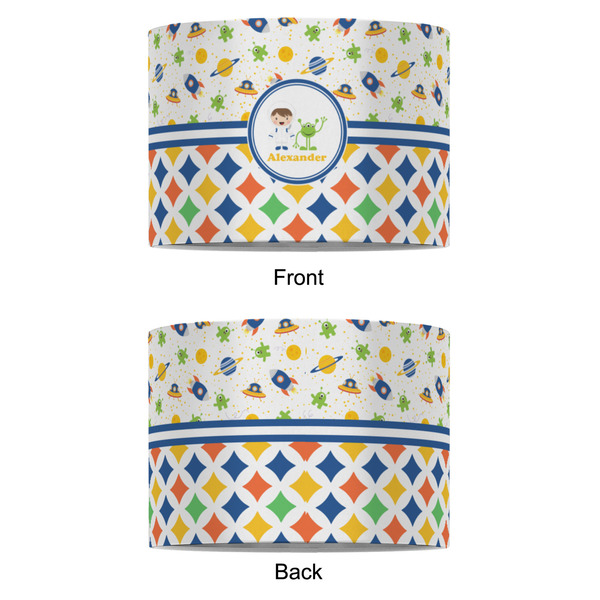 Boy's Space & Geometric Print 8" Drum Lampshade - APPROVAL (Fabric)