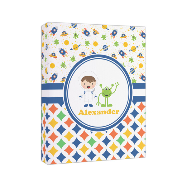 Boy's Space & Geometric Print 8x10 - Canvas Print - Angled View