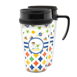 Boy's Space & Geometric Print Acrylic Travel Mug (Personalized)