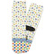 Boy's Space & Geometric Print Adult Crew Socks - Single Pair - Front and Back
