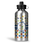 Boy's Space & Geometric Print Water Bottles - 20 oz - Aluminum (Personalized)
