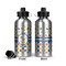 Boy's Space & Geometric Print Aluminum Water Bottle - Front and Back