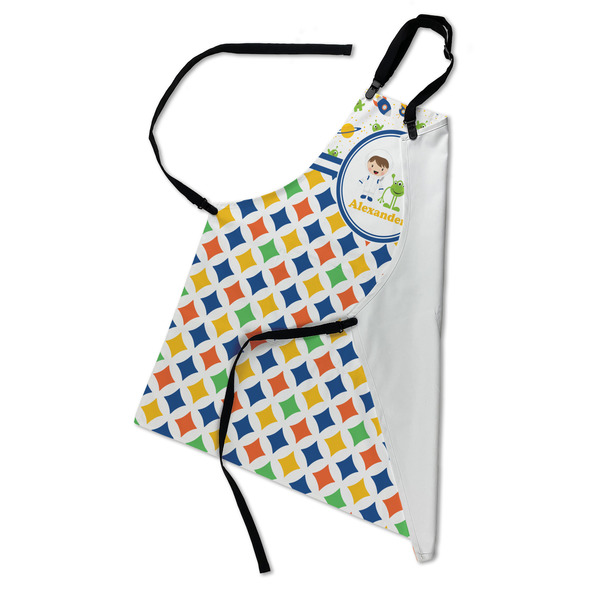 Boy's Space & Geometric Print Apron - Folded
