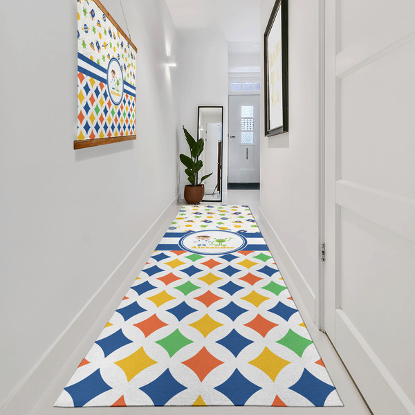 Boy's Space & Geometric Print Area Rug Sizes - In Context (vertical)