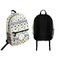 Boy's Space & Geometric Print Backpack front and back - Apvl