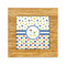 Boy's Space & Geometric Print Bamboo Trivet with 6" Tile - FRONT