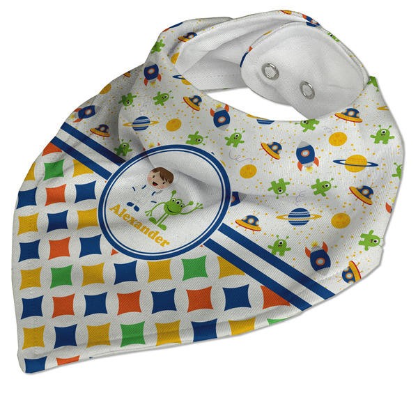 Boy's Space & Geometric Print Bandana Closed