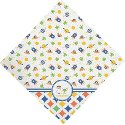 Boy's Space & Geometric Print Dog Bandana Scarf w/ Name or Text