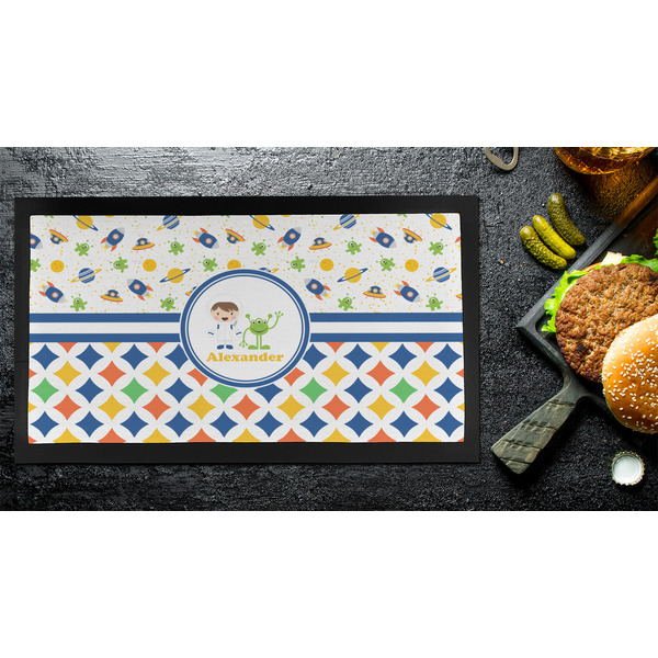 Boy's Space & Geometric Print Bar Mat - Small - LIFESTYLE