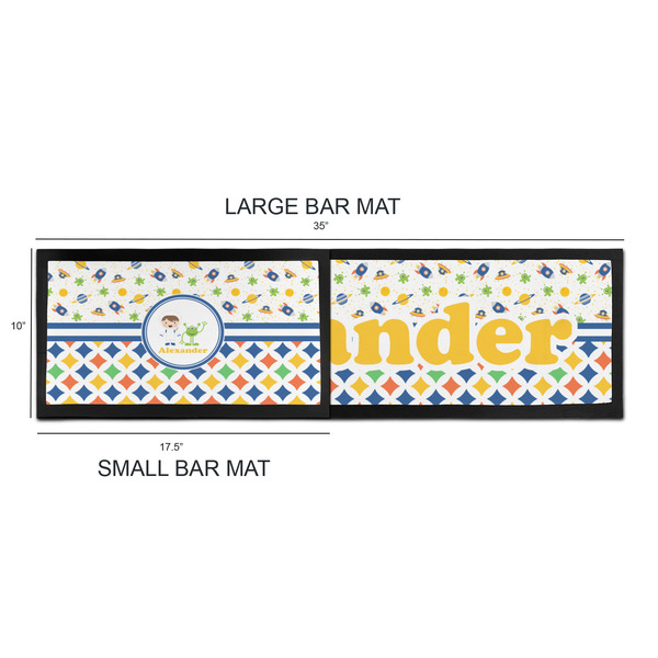 Boy's Space & Geometric Print Bar Mats - Sizing Chart