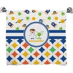 Boy's Space & Geometric Print Bath Towel (Personalized)
