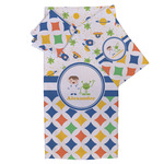 Boy's Space & Geometric Print Bath Towel Set - 3 Pcs (Personalized)