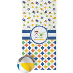 Boy's Space & Geometric Print Beach Towel (Personalized)