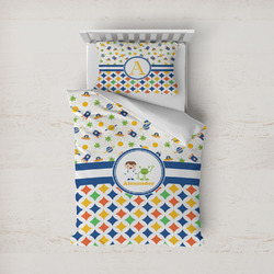 Boy's Space & Geometric Print Duvet Cover Set - Twin (Personalized)