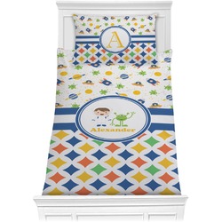 Boy's Space & Geometric Print Comforter Set - Twin XL (Personalized)