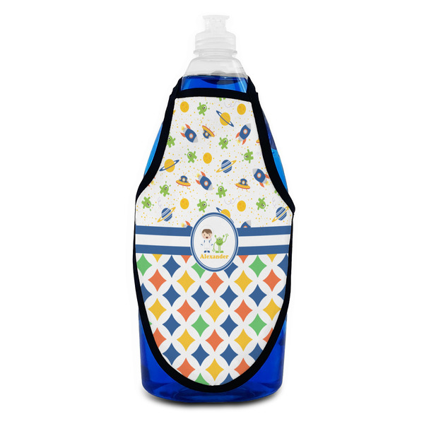 Boy's Space & Geometric Print Bottle Apron - Soap - FRONT