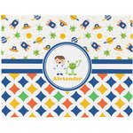 Boy's Space & Geometric Print Woven Fabric Placemat - Twill w/ Name or Text