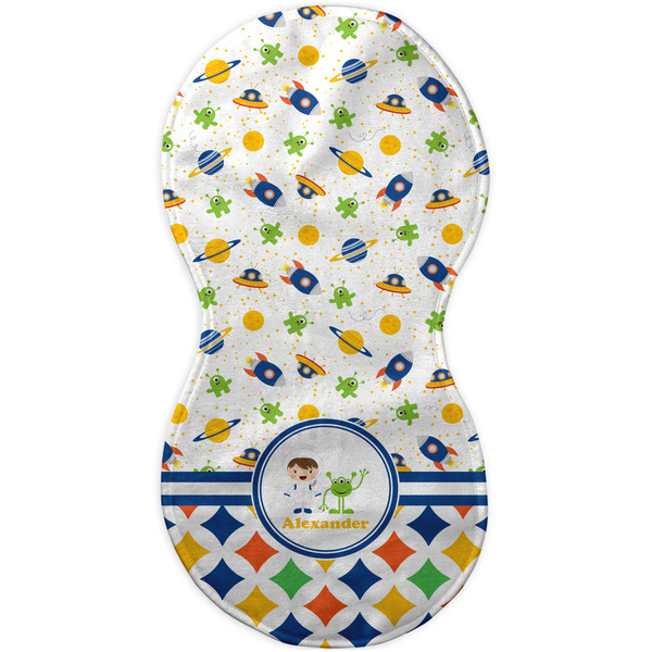 Boy's Space & Geometric Print Burp Peanut Shaped Flat