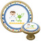 Boy's Space & Geometric Print Cabinet Knob - Gold (Personalized)