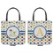 Boy's Space & Geometric Print Canvas Tote - Front and Back