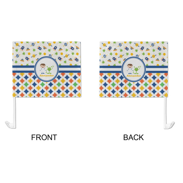 Boy's Space & Geometric Print Car Flag - Large - APPROVAL