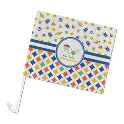 Boy's Space & Geometric Print Car Flag (Personalized)
