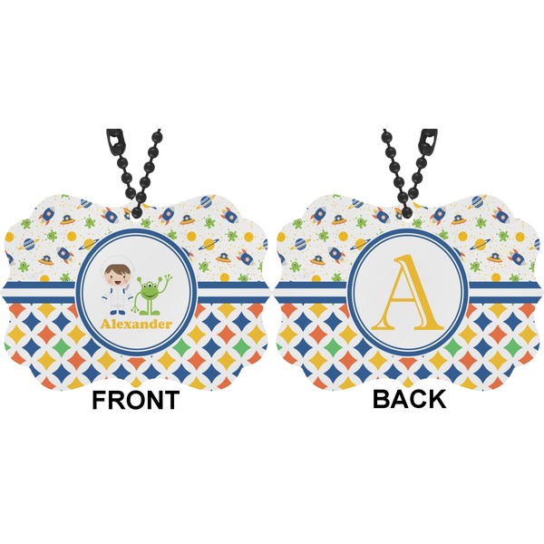 Boy's Space & Geometric Print Car Ornament (Approval)