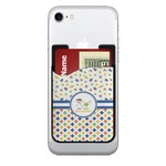 Boy's Space & Geometric Print 2-in-1 Cell Phone Credit Card Holder & Screen Cleaner (Personalized)
