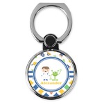 Boy's Space & Geometric Print Cell Phone Ring Stand & Holder (Personalized)
