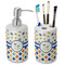 Boy's Space & Geometric Print Ceramic Bathroom Accessories Set (Personalized)