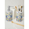 Boy's Space & Geometric Print Ceramic Bathroom Accessories - LIFESTYLE (toothbrush holder & soap dispenser)