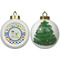 Boy's Space & Geometric Print Ceramic Christmas Ornament - X-Mas Tree (APPROVAL)