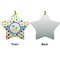 Boy's Space & Geometric Print Ceramic Flat Ornament - Star Front & Back (APPROVAL)