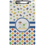 Boy's Space & Geometric Print Clipboard (Legal Size) (Personalized)
