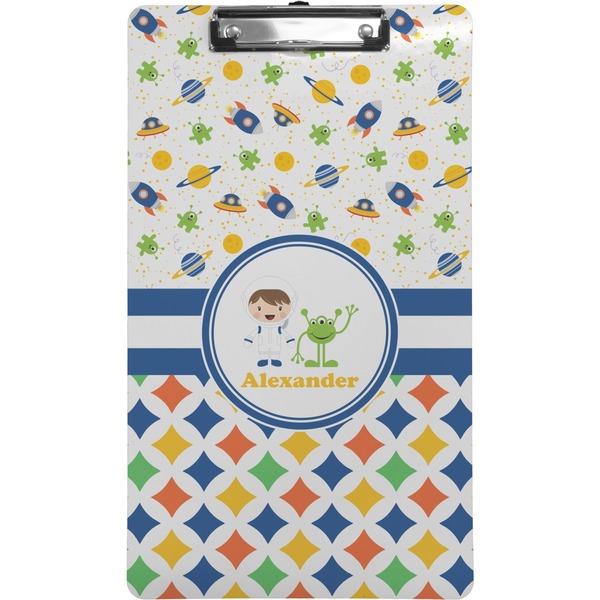 Boy's Space & Geometric Print Clipboard (Legal)