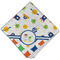 Boy's Space & Geometric Print Cloth Napkins - Personalized Dinner (Folded Four Corners)