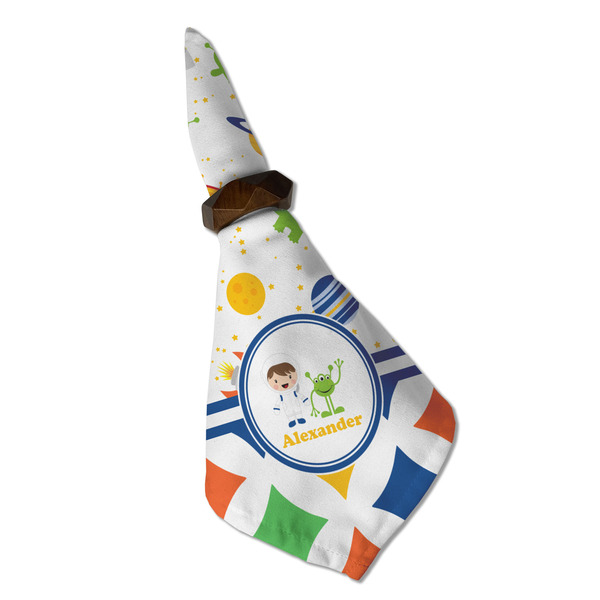 Boy's Space & Geometric Print Cloth Napkins - Personalized Dinner (Folded in Ring) (MAIN)