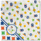 Boy's Space & Geometric Print Cloth Napkins - Personalized Lunch (Single Full Open)