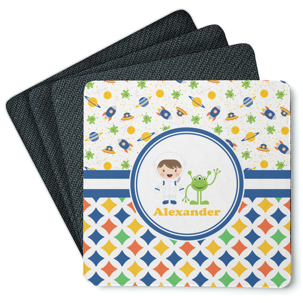 Boy's Space & Geometric Print Coaster Rubber Back - Main