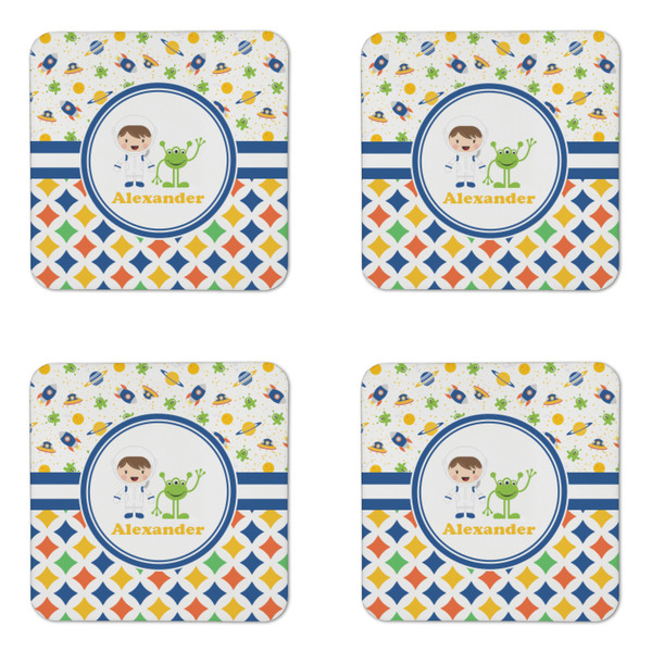Boy's Space & Geometric Print Coaster Set - APPROVAL