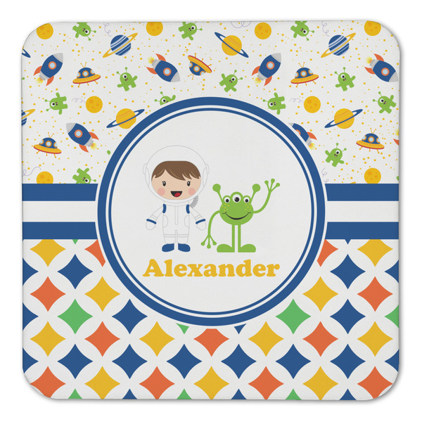 Boy's Space & Geometric Print Coaster Set - FRONT (one)