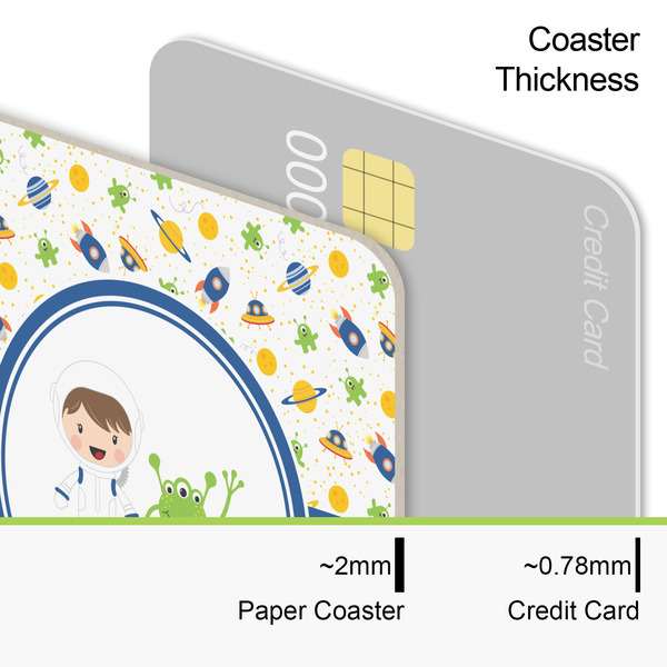 Boy's Space & Geometric Print Coaster Thickness