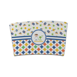 Boy's Space & Geometric Print Coffee Cup Sleeve (Personalized)