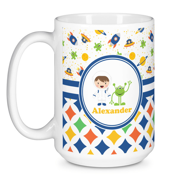 Boy's Space & Geometric Print Coffee Mug - 15 oz - White