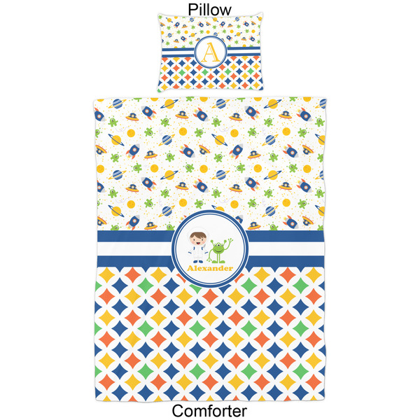 Boy's Space & Geometric Print Comforter Set - Twin - Approval