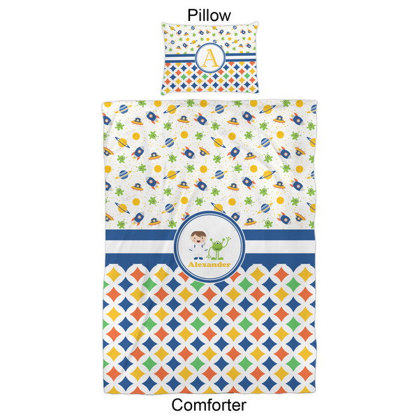 Boy's Space & Geometric Print Comforter Set - Twin XL - Approval