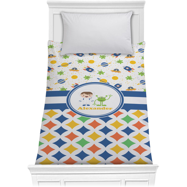 Boy's Space & Geometric Print Comforter (Twin)