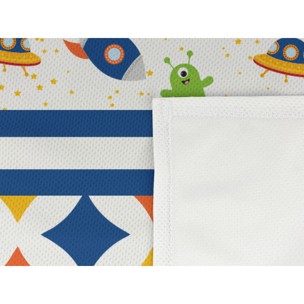 Boy's Space & Geometric Print Cooling Towel- Detail