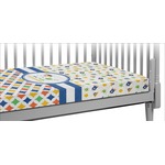 Boy's Space & Geometric Print Crib Fitted Sheet (Personalized)