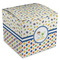 Boy's Space & Geometric Print Cube Favor Gift Box - Front/Main